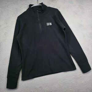 Mountain Hardwear Jacket Womens L Black Raglan Soft Fleece Performance Outdoor‎